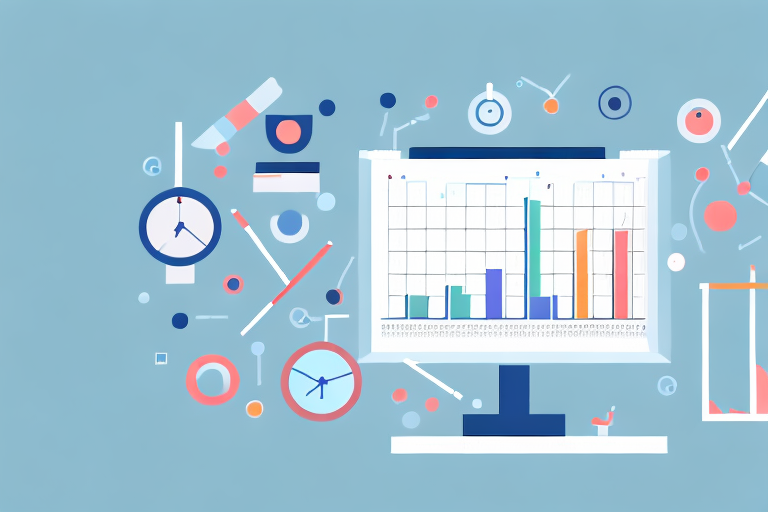 A computer displaying various graphs and charts related to human resources