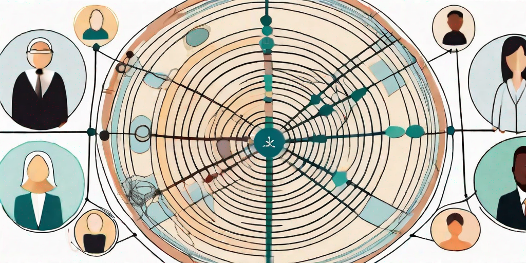 A complex web of interconnected circles