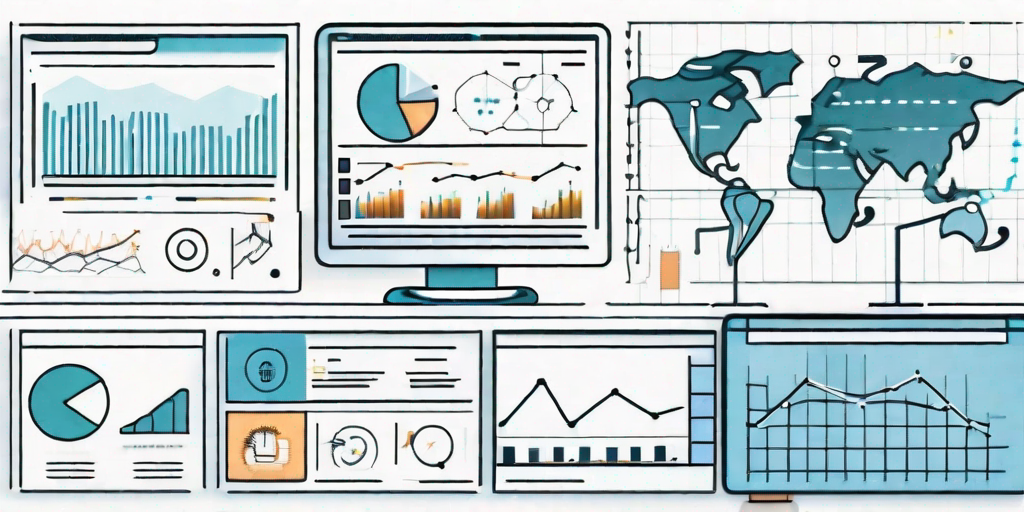 A computer screen displaying a project management software interface with various charts and graphs