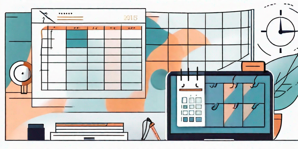 Various digital tools like a calendar