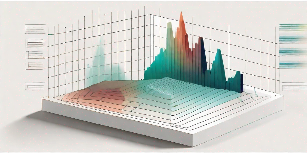 A complex data set transforming into a clear