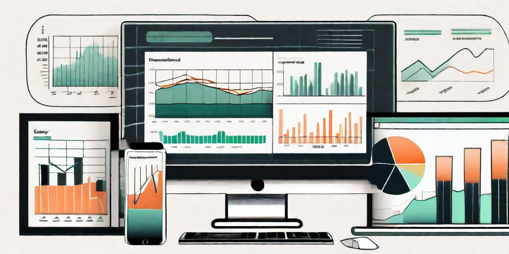 A computer screen displaying a project management dashboard with various charts and graphs