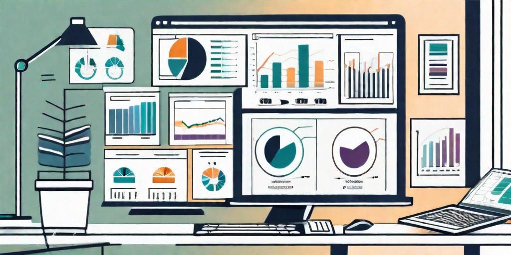 A computer screen displaying various charts and graphs