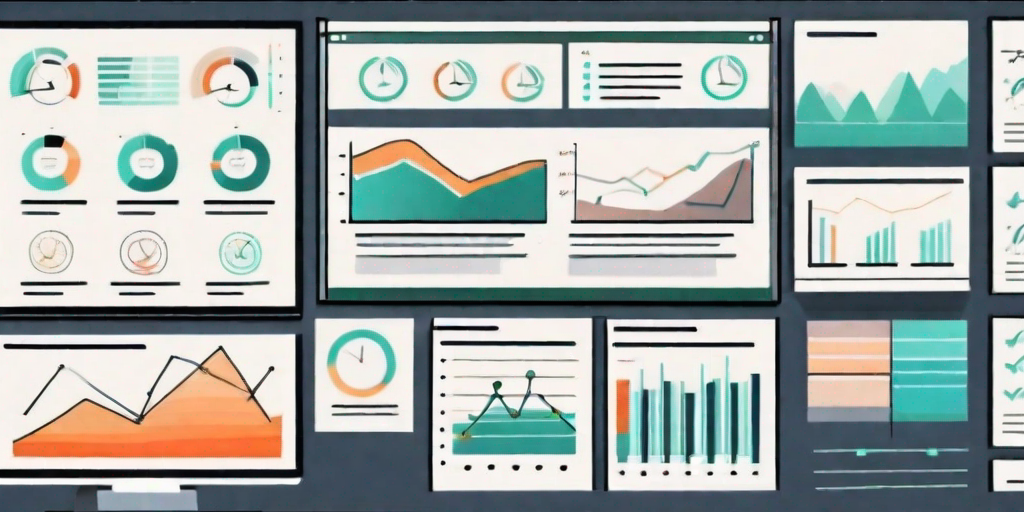 A computer screen displaying various charts and graphs