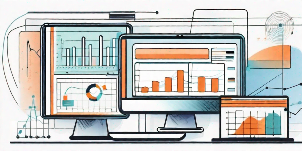 A digital interface featuring various project management tools like charts