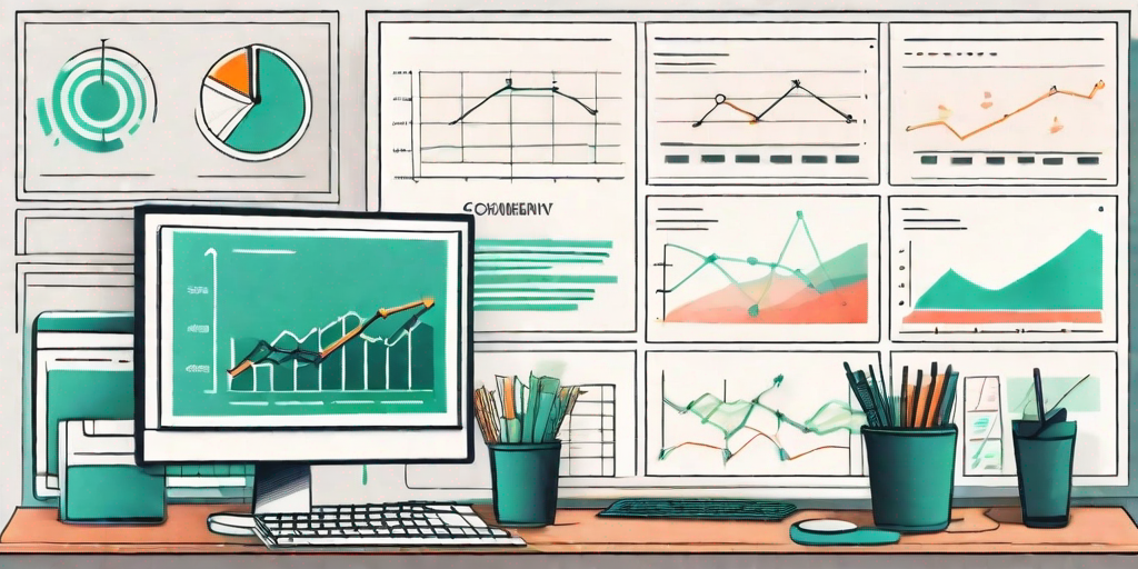 A computer screen displaying various project management tools such as charts