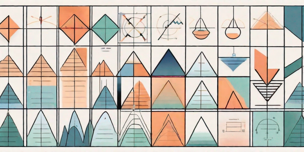 A grid with various colored sections