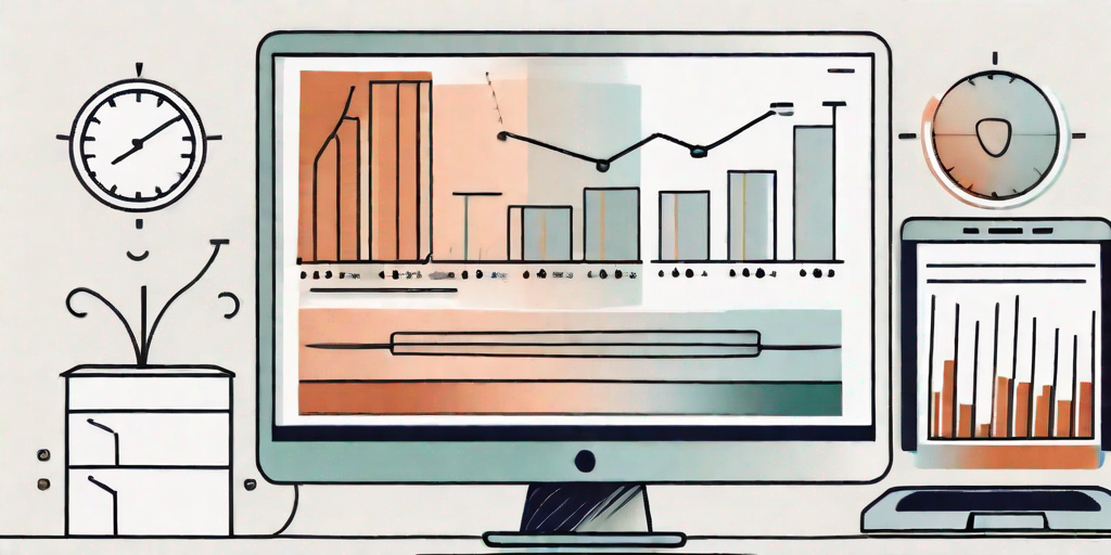 A balanced scale with different performance metrics such as delivery time