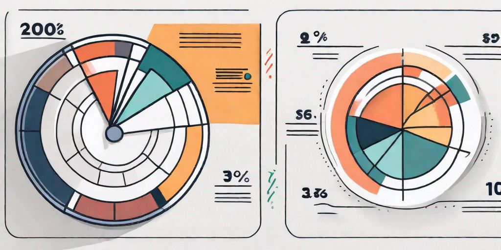 A pie chart divided into different sections