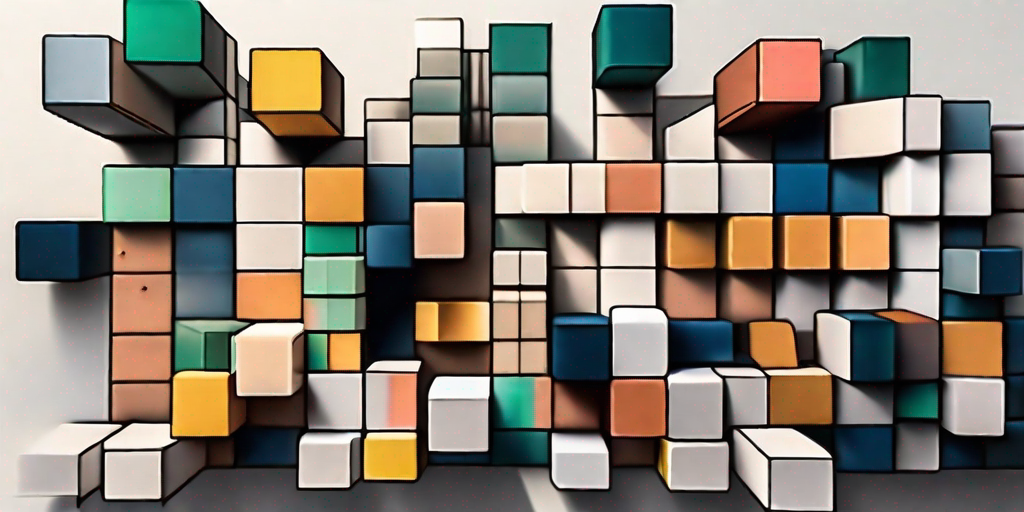 A 3d matrix with different colored blocks