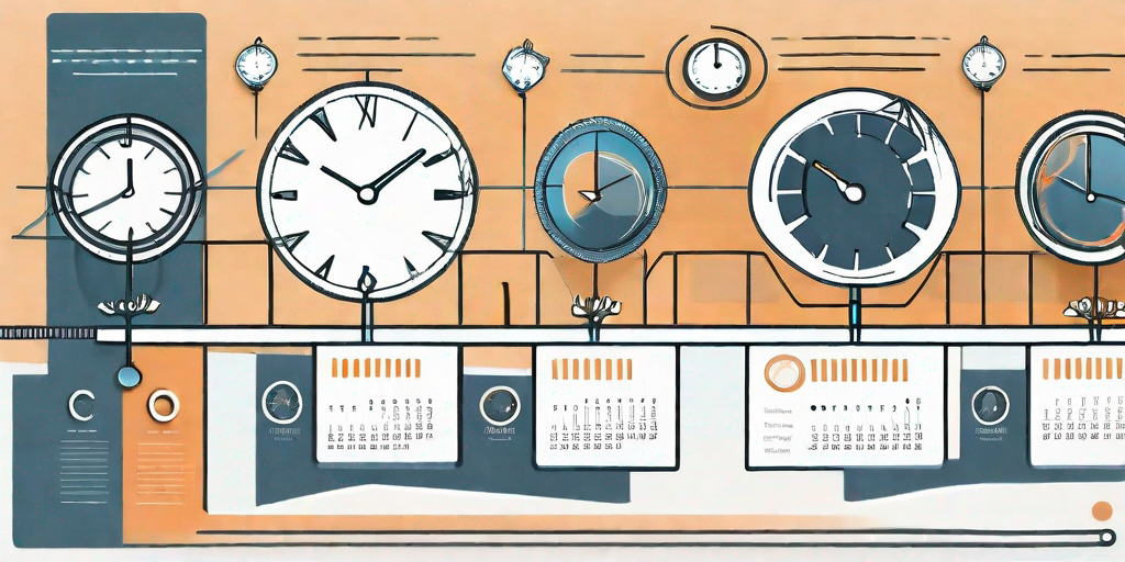 A project timeline with various tools and symbols representing time estimation features