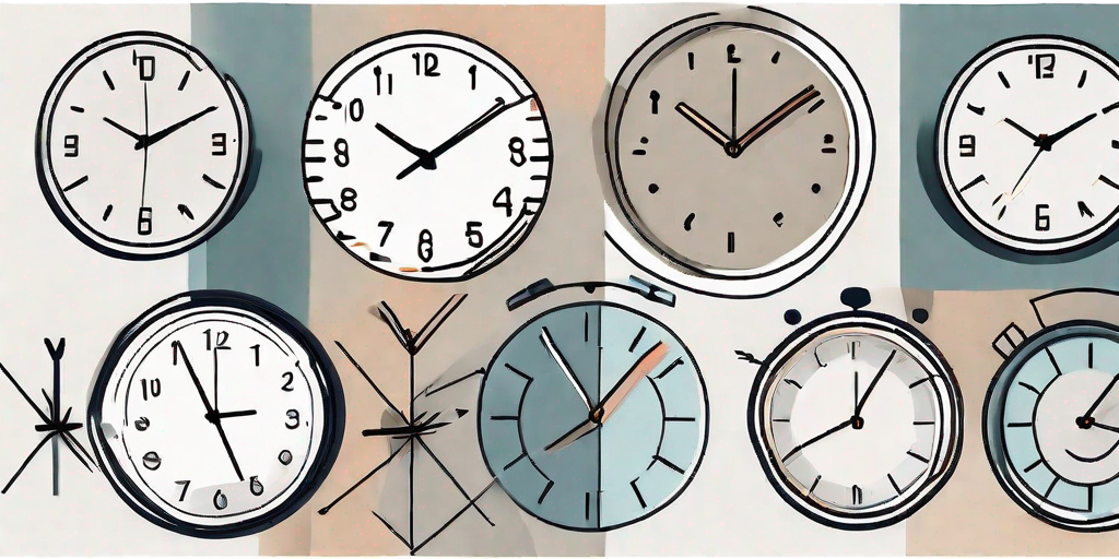 A variety of clocks in different shapes and sizes