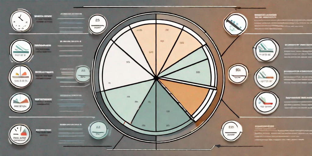 A pie chart divided into different sections