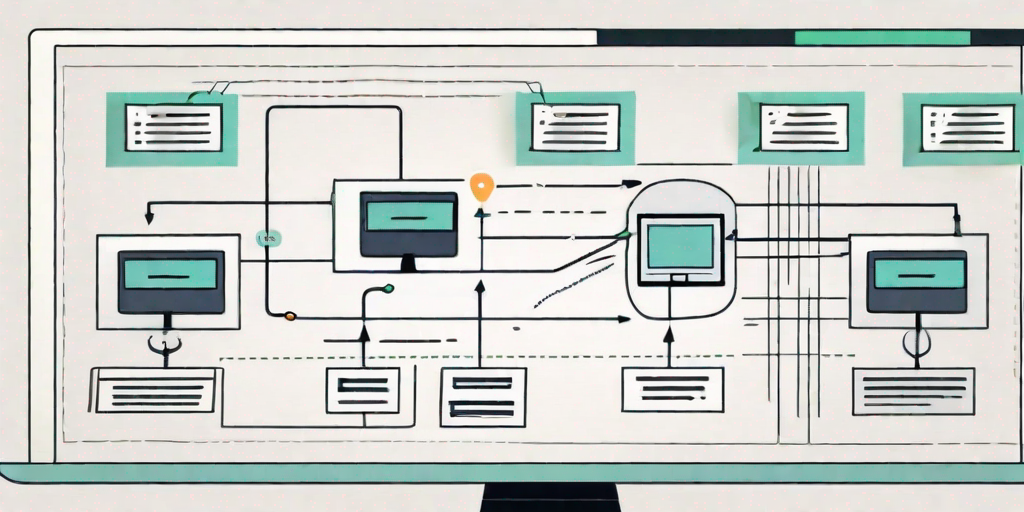 A computer screen displaying a flowchart