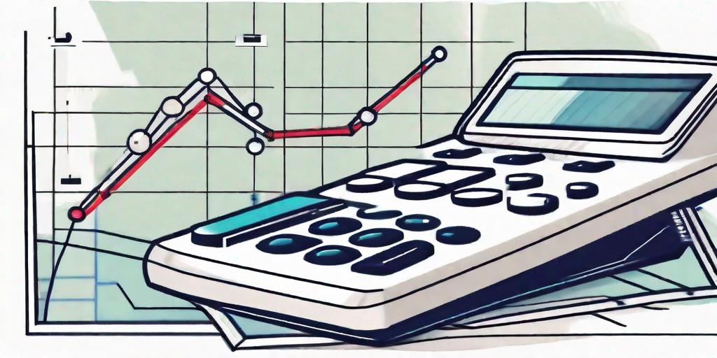 A project blueprint with a calculator and a line graph