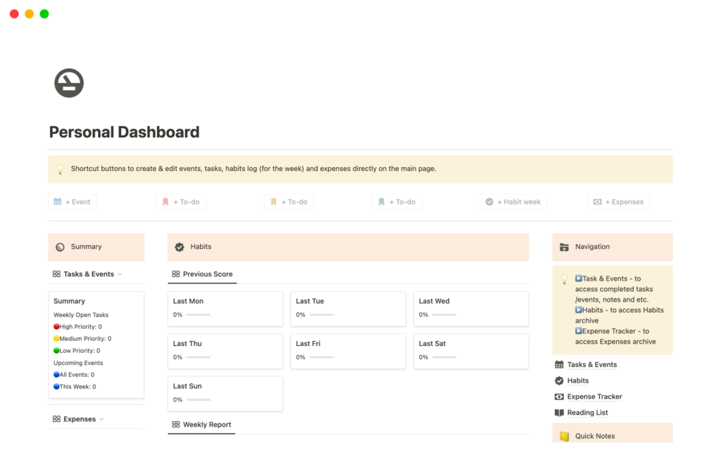 Notion Dashboard