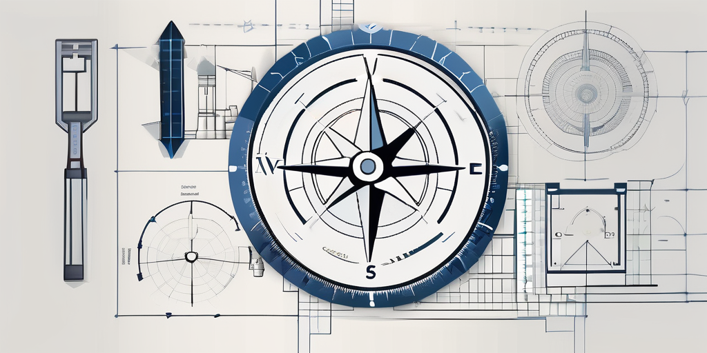 Various tools such as a compass