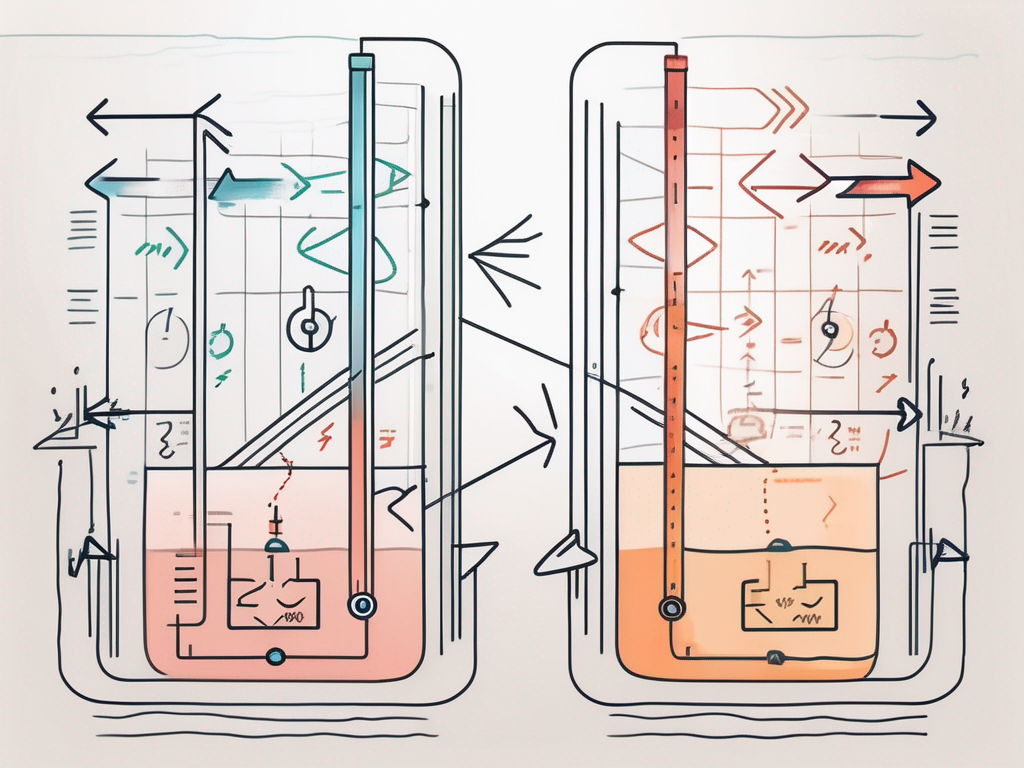 Two different versions of a software interface