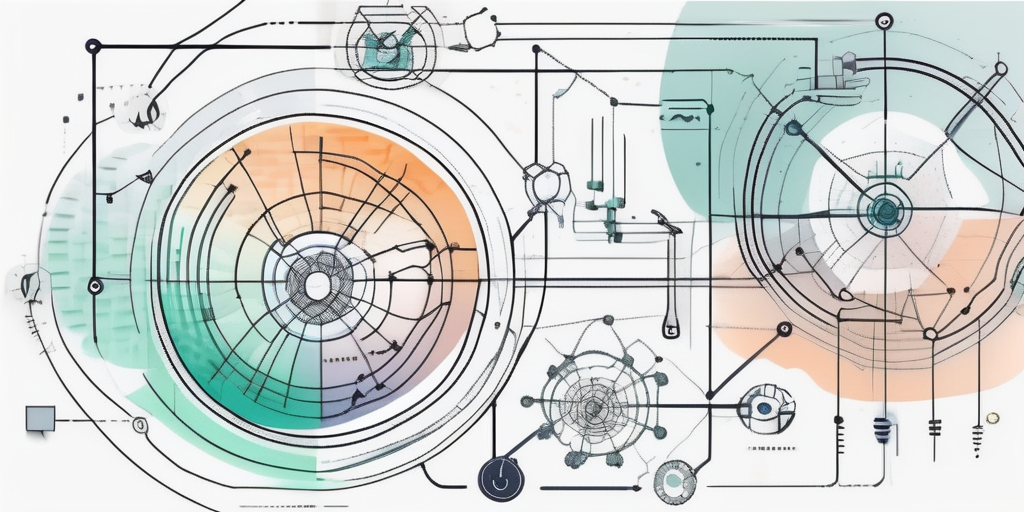 Various software components interconnected like a web