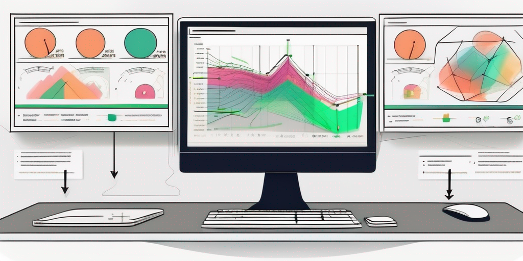 A computer screen displaying various stages of software development with highlighted areas indicating the process of testing a specific case