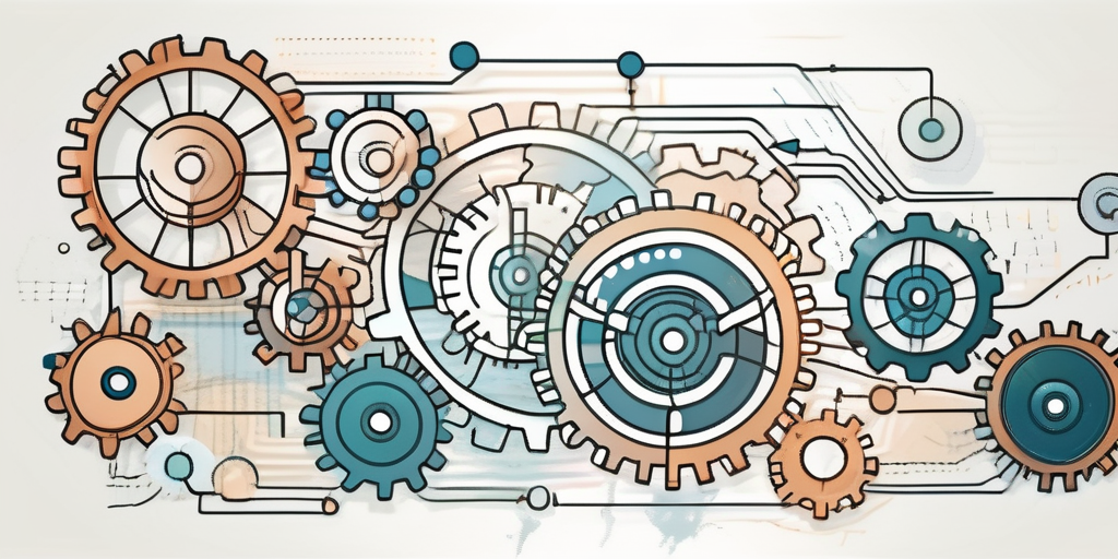 A dynamic software system with various interconnected gears