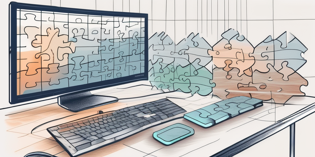 A software being built with different stages marked