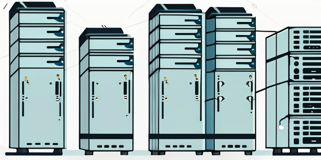 Several interconnected computer servers