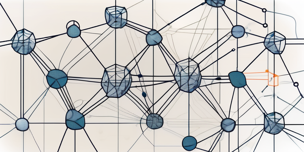 A complex network of interconnected nodes