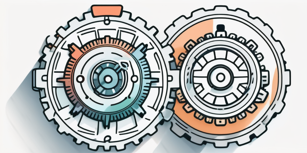 Two gears interlocking