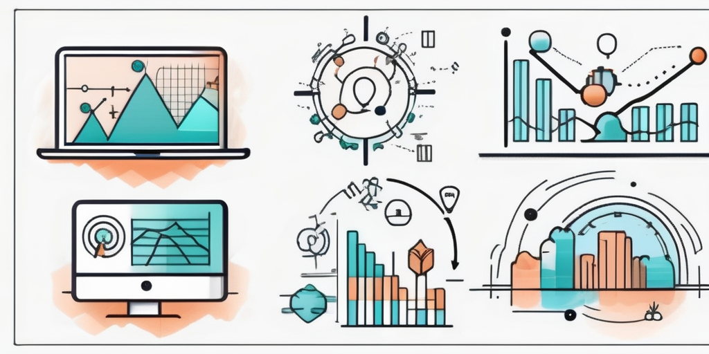 Various symbolic icons representing different project management methodologies like agile