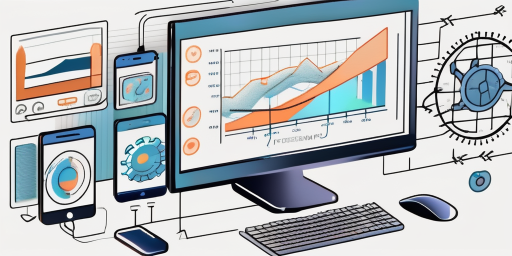 A computer screen displaying a dynamic graph that symbolizes velocity tracking